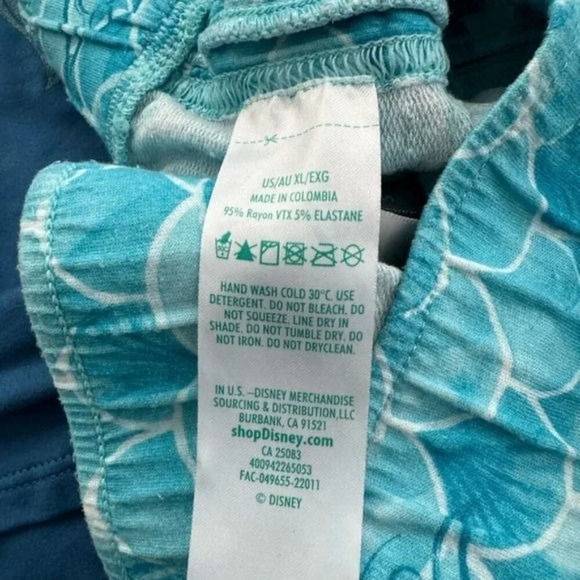 Disney Little Mermaid PJs Tank & Shorts Cruise Line Exclusive DCL L/XL Blue - Picture 9 of 9